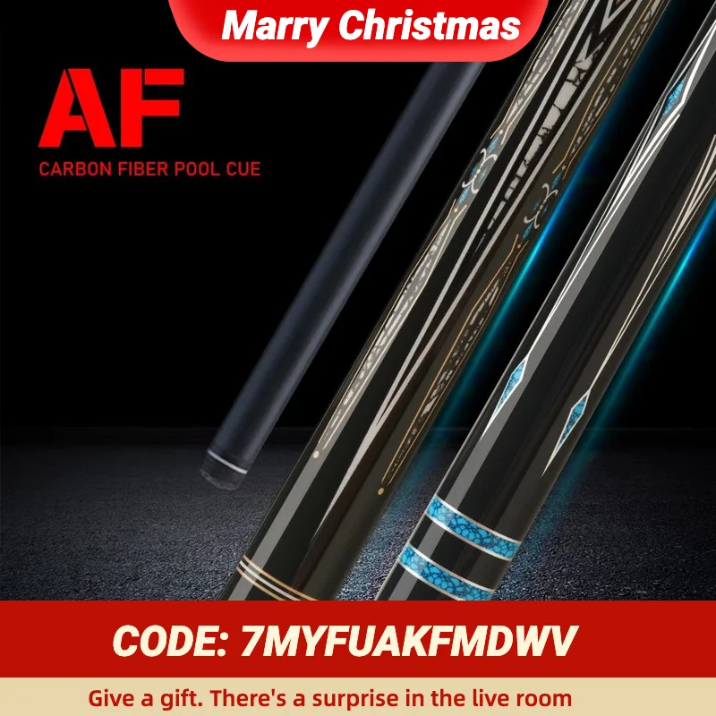 FURY Billiard  AF Series Carbon Fiber Pool Cue Stick 12.5mm Professional Carbon Technology Low Deflection3/8*10 Joint 147cm Kit