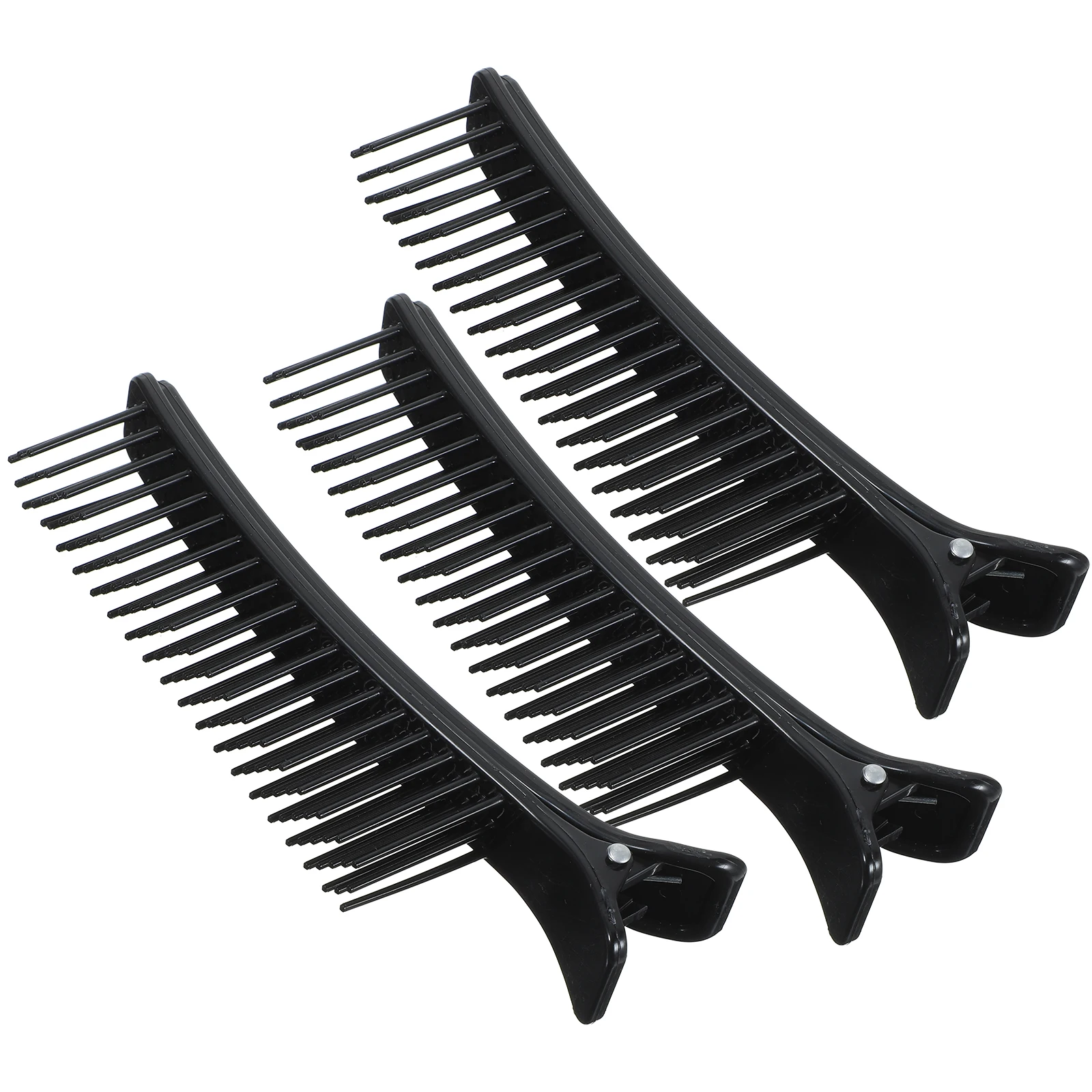 

3pcs Layered Styling Clips Black Hair Accessories Salon Sectioning Tools Plastic Pins Curls Hairdresser Root Clips