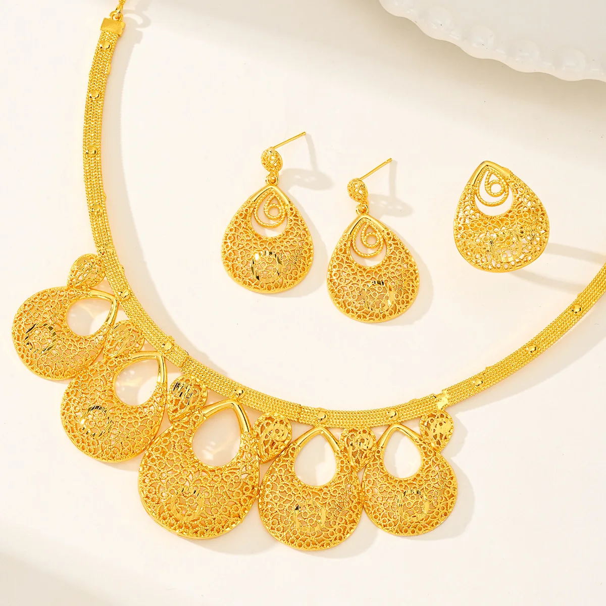 Nuevo Conjunto de Joyería de D - Women'S Fashion Rings Gold reseña y precio