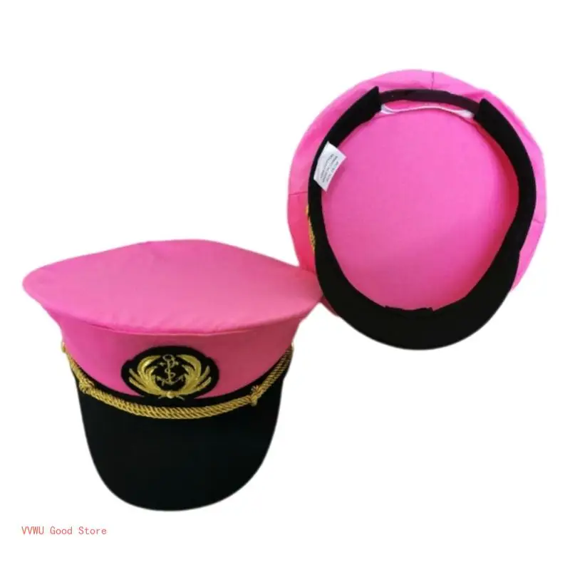 Pink Captain Hat Party Accessory Halloween Dress up Theme Party