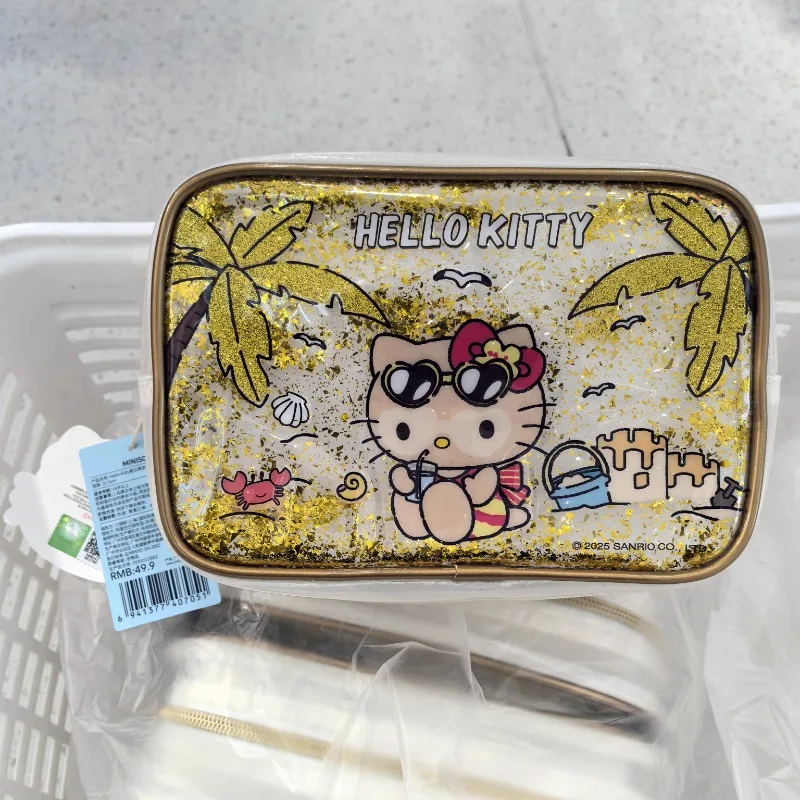 

Hello Kitty Kawaii Makeup Bag High End Portable Travel Handheld Toilet Bag Cartoon Storage Bag Wholesale of Women Accessories