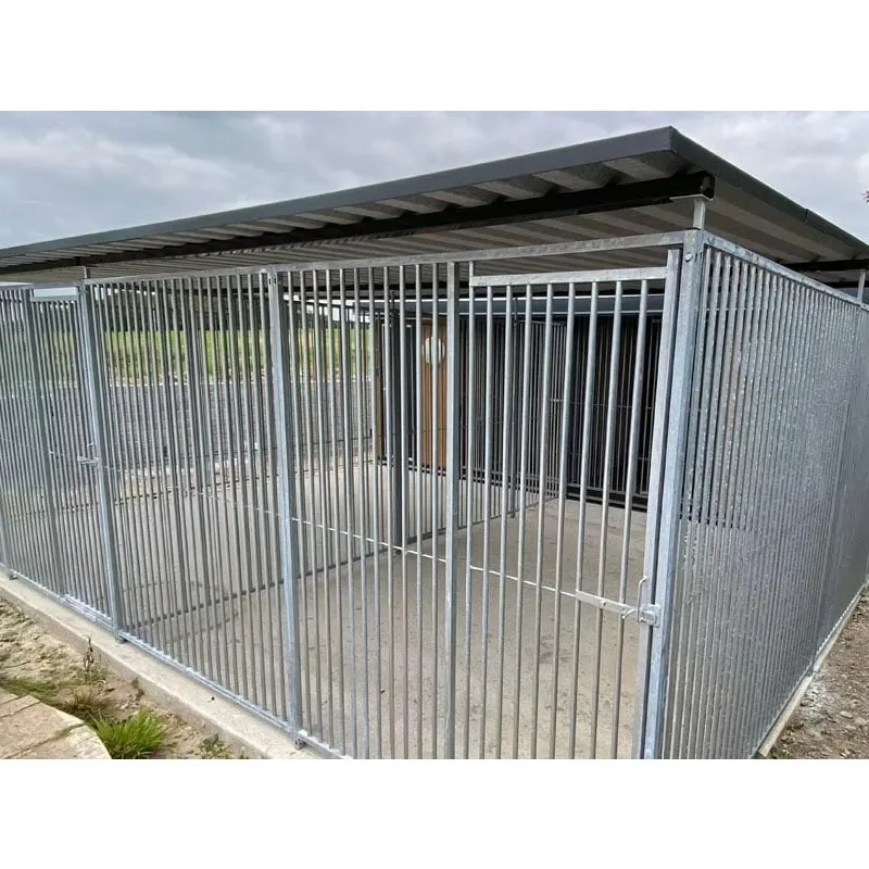 Customized Large Outdoor Galvanized Water-proof Dog Cage Metal Dog Kennel/Playpen with 3D Modeling for Farm Fencing view 2