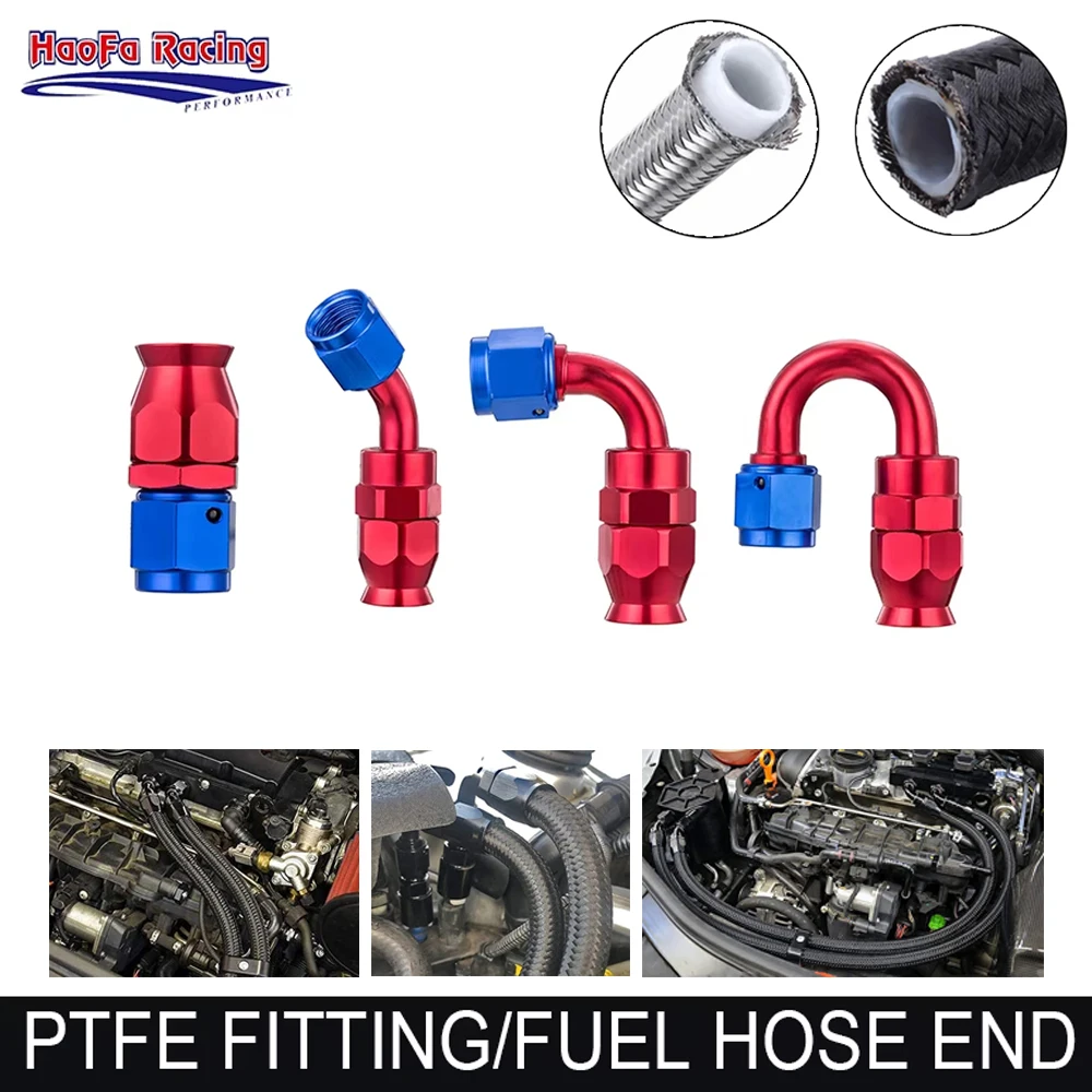 Adaptateur universel de tuyau de refroidisseur d'huile, AN4, AN6, AN8, AN10, AN12 DeliFittings, extrémité de tuyau de carburant, connecteurs de ligne, résistant à 0, 45, 90, 180