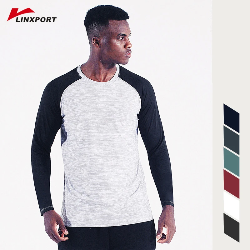 

Men Running Shirts Basketball Tights Sportswear Fitness T-shirt Quick Drying Long-sleeved Base Layer Male Training Top Rashguard