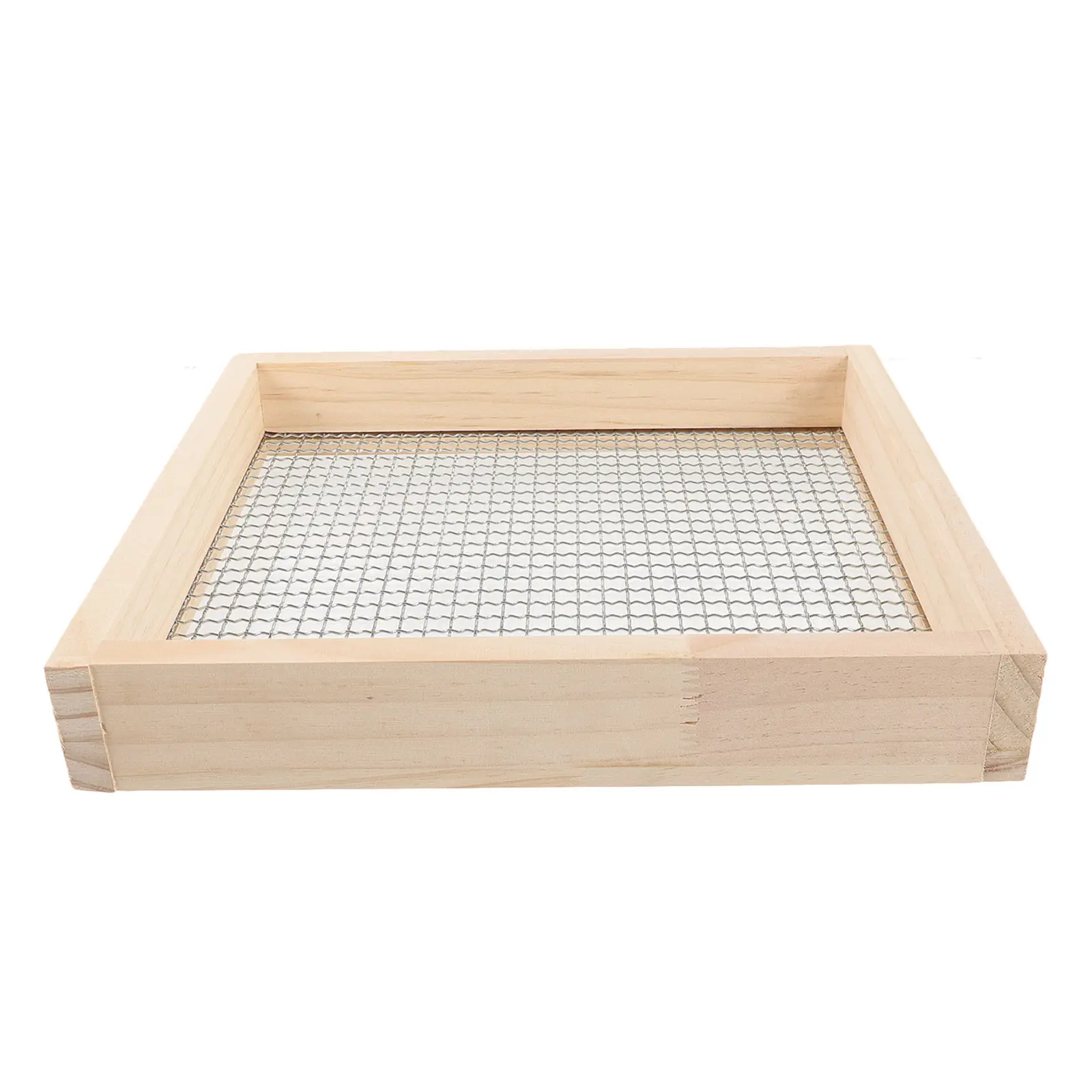 Metal Wooden Garden Soil Sieve Frame Mesh 16x16 Compost Sifting Pan Gravel Stone Separation Gardening Sifter Screen