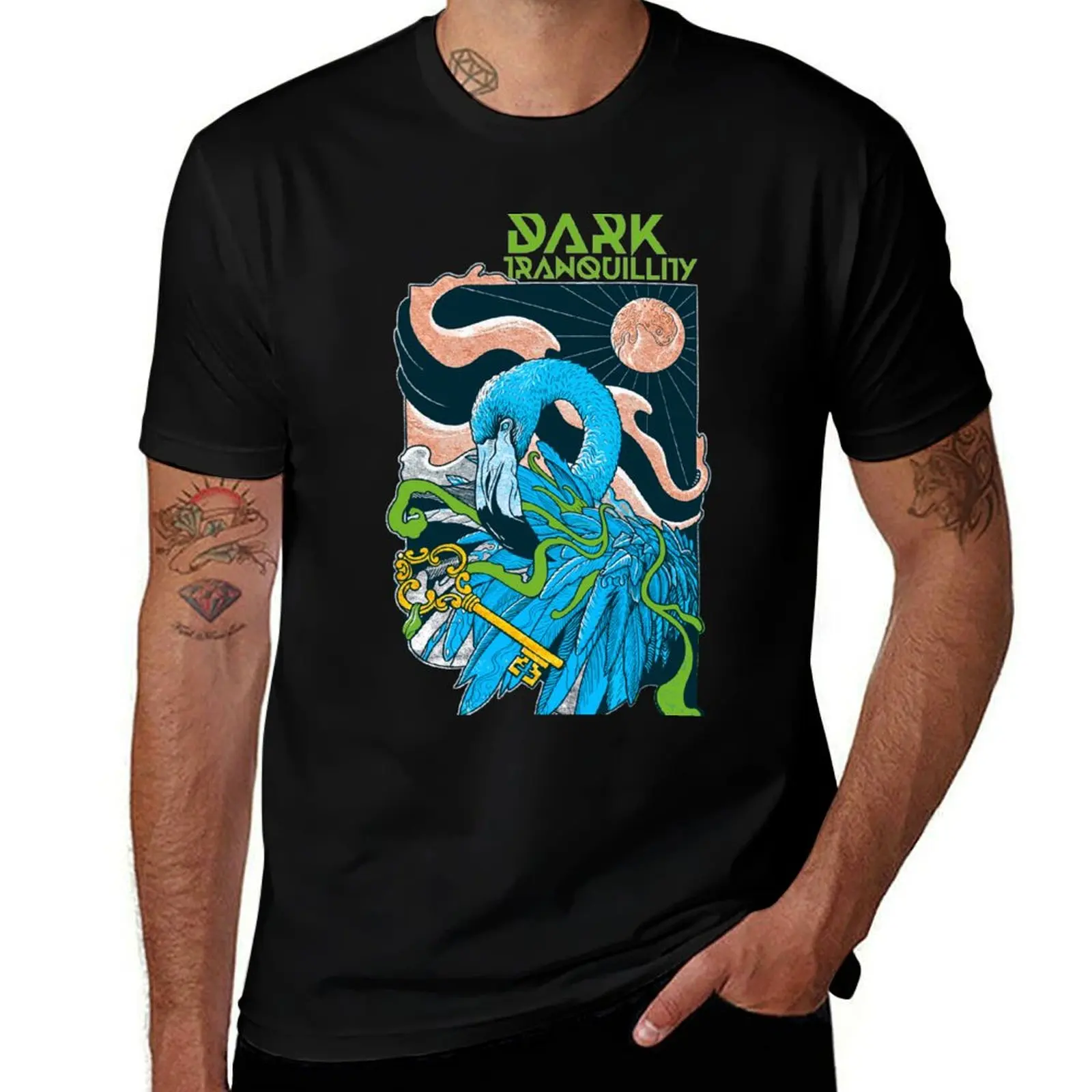DT Blue Flamingo T-Shirt Casual Loose Fit Summer Tee Shirt T-Shirt