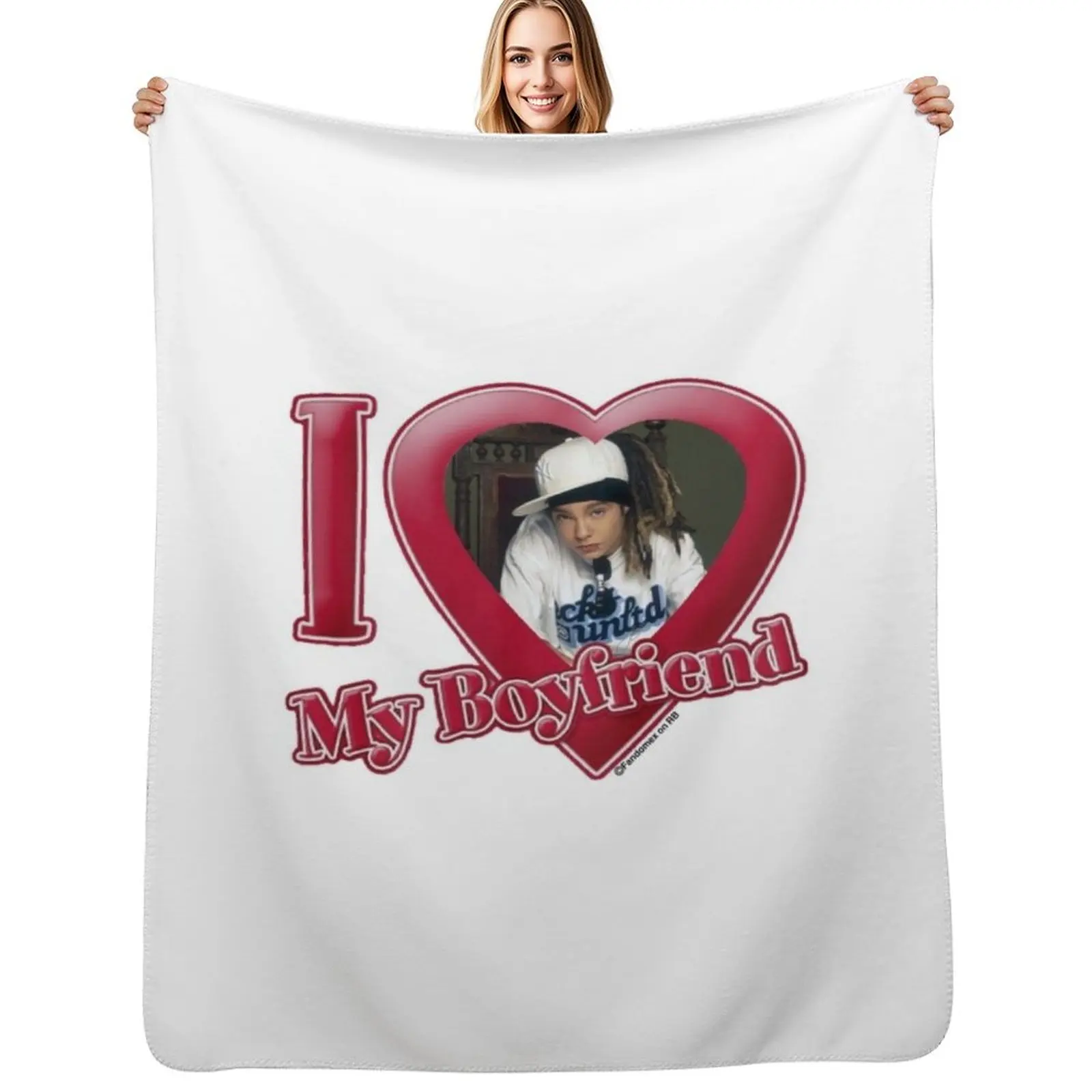 

I LOVE MY BOYFRIEND TOM KAULITZ DESIGN Throw Blanket Cozy Microfiber Throw Blanket for Home Bedroom