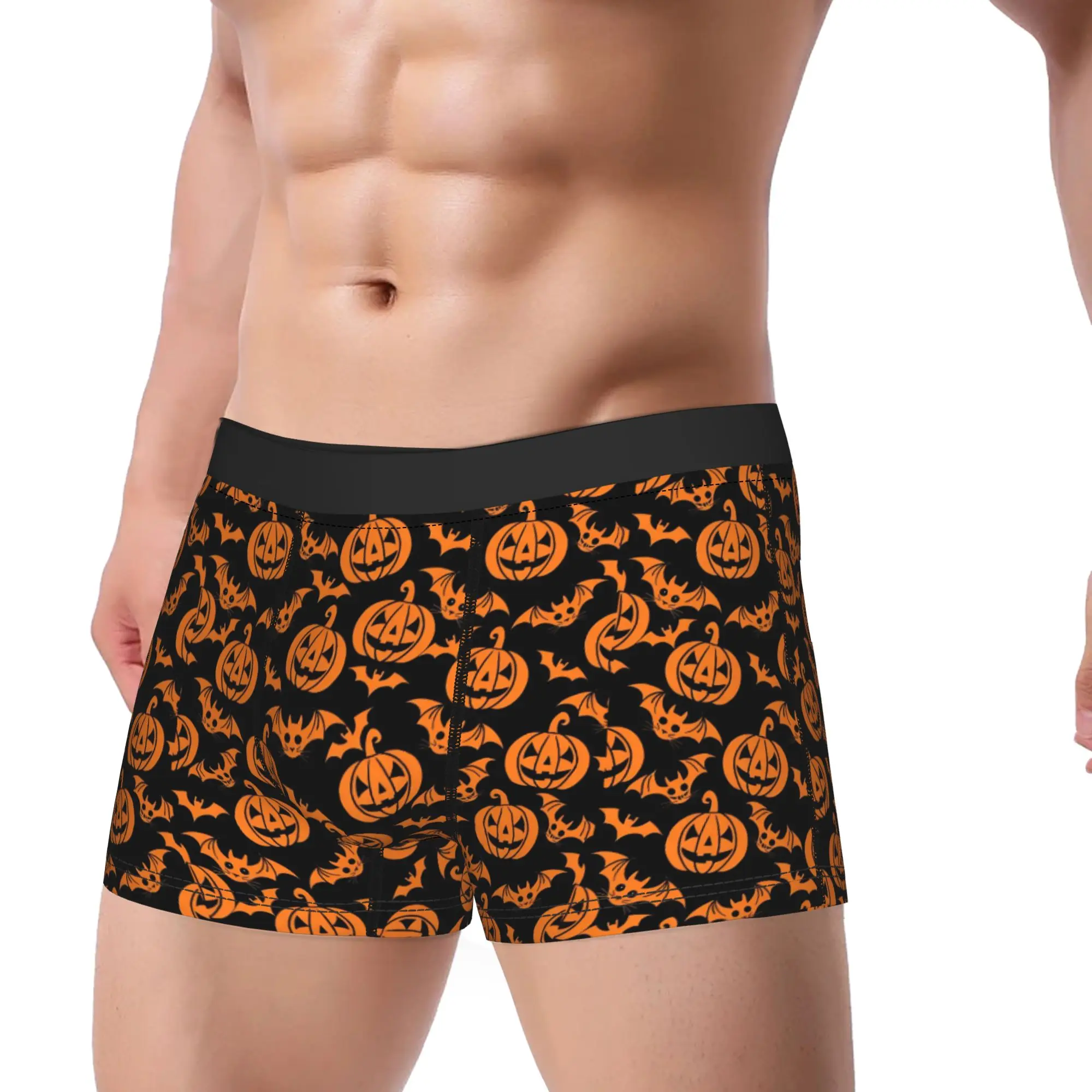 Halloween Ghost Pumpkin Spooky Trick Or Treat Witch Boxers Briefs Humorous Underwear  Boxer Shorts Gag Gift For Men