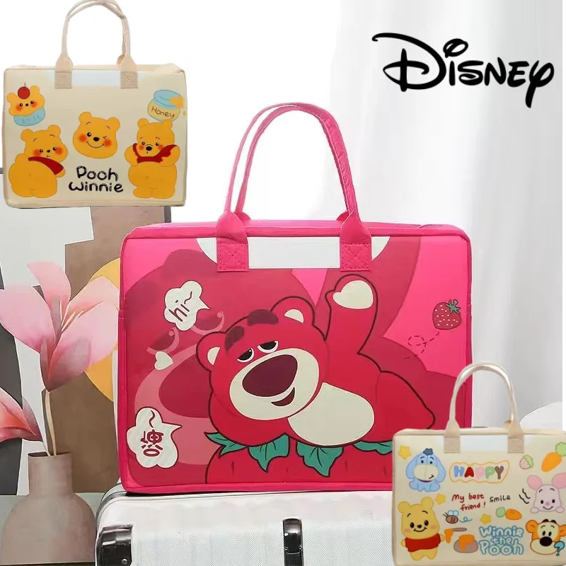 

Cute Disney Series Pooh Bear Lotso Girls' New Fashion Versatile Cartoon Pattern Shape Traveling Large Capacity Storage Handbag