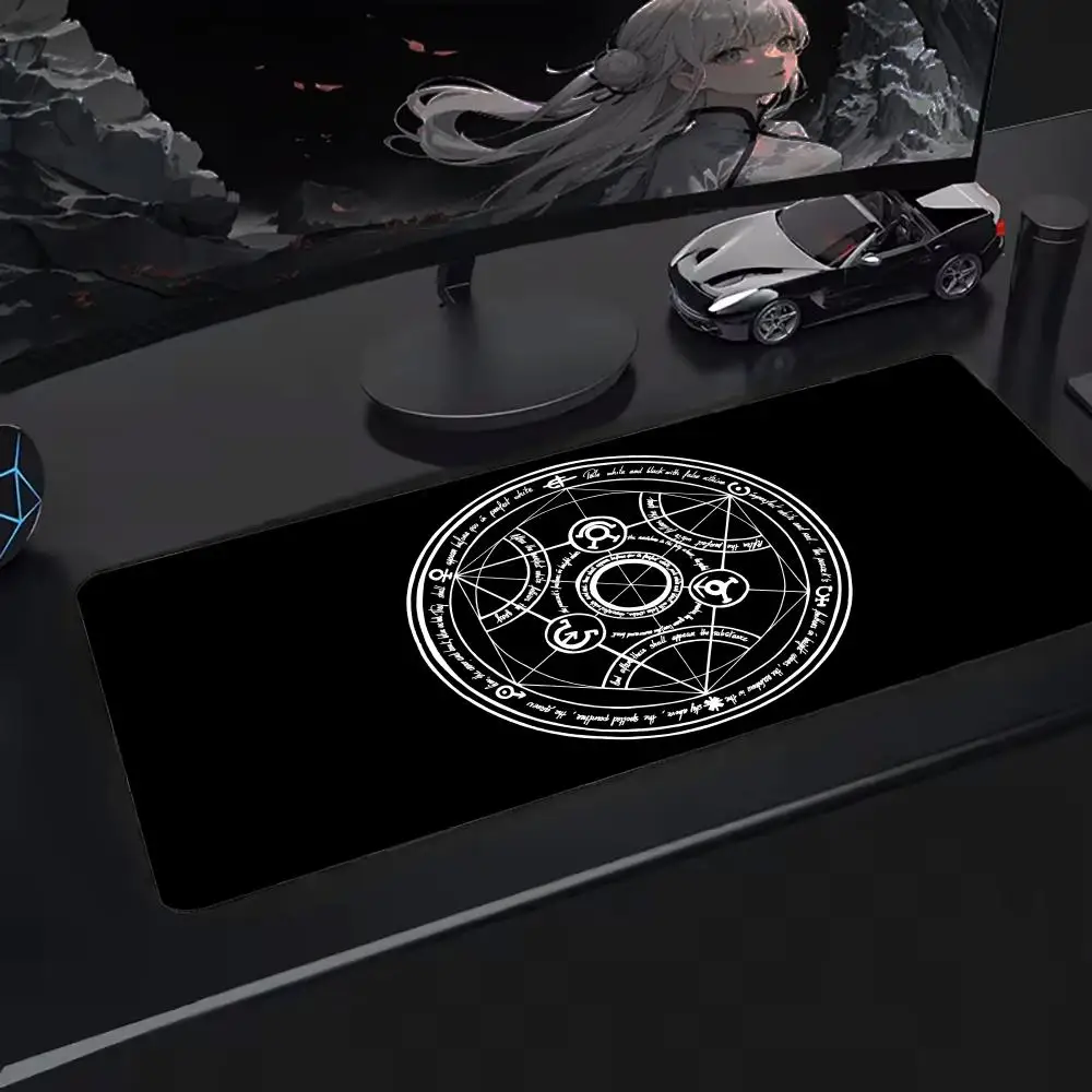 Super Fullmetal Alchemist Mouse Pad Keyboard Desk Mats, Kawai Rubber, Non-Slip Desk Mat, XXL90x40cm