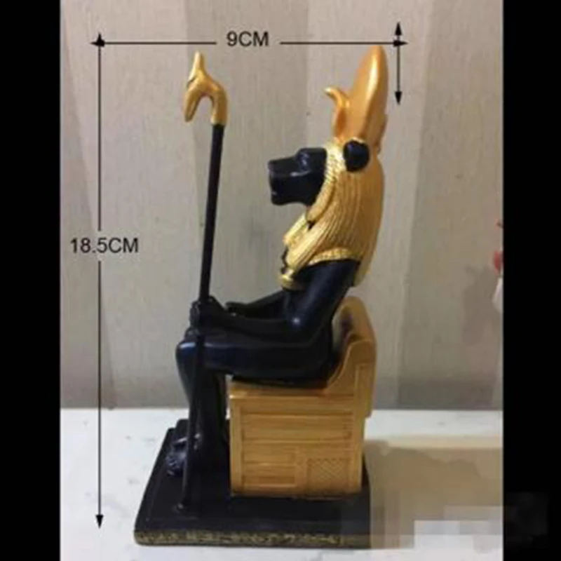 

NEW Egypt Sitting Posture Pluto Osiris Isis Goddess Bastet Resin Statue Creative Living Room TV Cabinet Decor Art&Craft X429