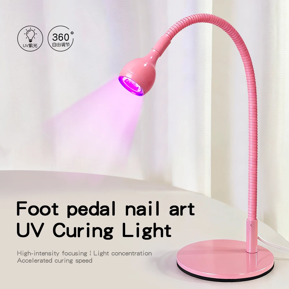 Professional Nail Lamp 360° Rotation Foot Switch Fast Drying Gel Polish High Power LED Curing Light Nail Salon Manicure Tools view 5