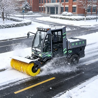 Multifunctional Four-wheel Drive Snowplow/household Road Property Scenic Area Snow Removal/small Snowplow/road Snowplow