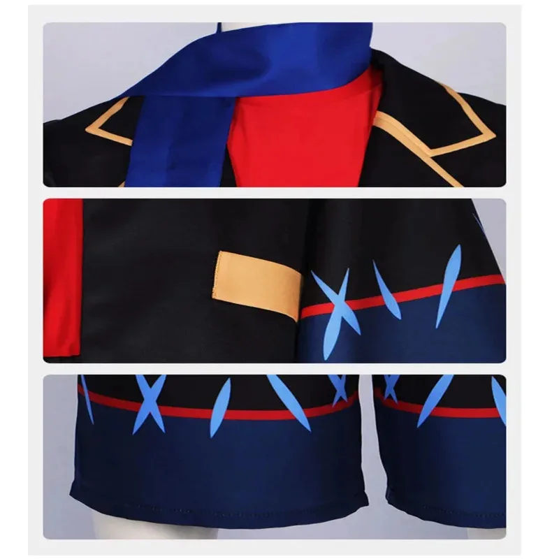 Sky02 Gioco Anime Undertale Error Sans Costume Cosplay Uomini adulti Set di gioco Sciarpa Halloween Party Uniforme Abbigliamento Abito nero 88Ji