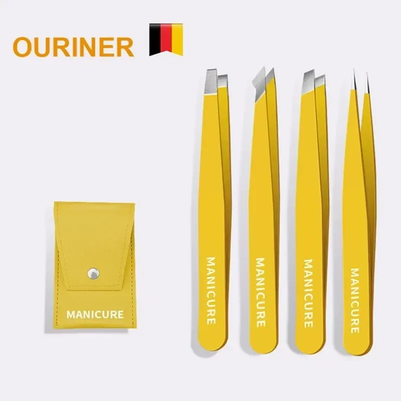 2026 new Eyebrow Tweezer Colorful Hair Beauty Fine Hairs Puller Stainless Steel Slanted Eye Brow Clips Removal Makeup Tools view 2