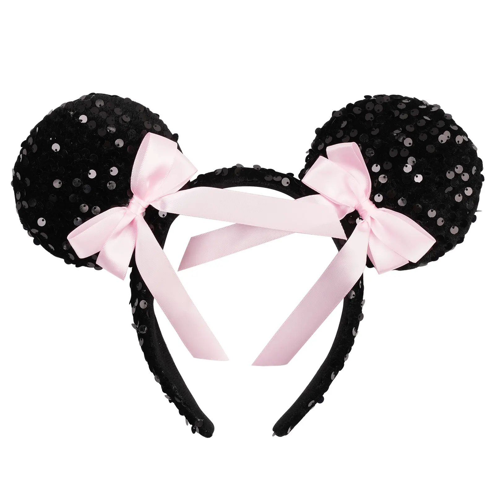 Sequin Mouse Ears Headband For Women Holiday Party Girls Hea