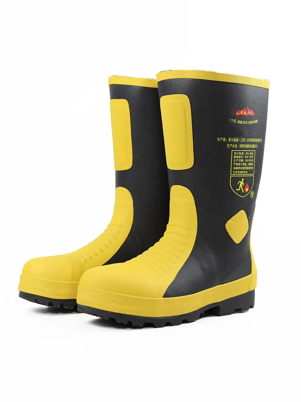 

17 Lightweight Design Fleece Lined Warm Battle Boots Firefighting Boots Steel Toe Waterproof Anti Crush And Piercing Rubber B...