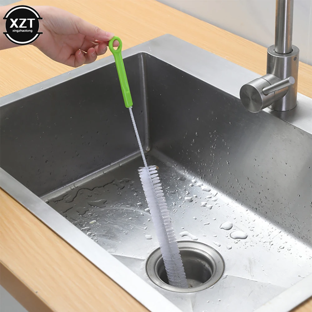 71cm Extended Sewer Cleaning Brush Pipe Dredging Tools Bathroom Floor Drain Kitchen Sink Home Bendable Sink Snake Brush Tools