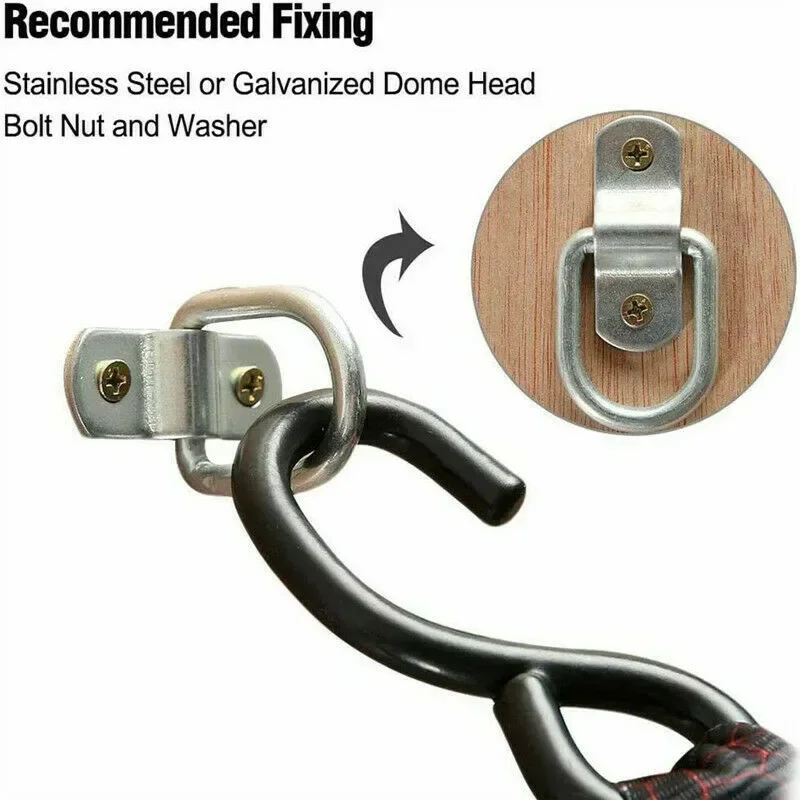 5Pcs Metal Flat Seamless D Ring Hooks D Button Half Round Buckle Boats Garment Bags Hats DIY Handle Furniture Hardware