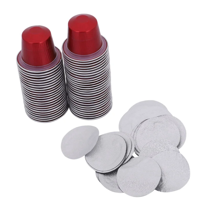 

200 Sets Refillable Coffee Capsule Cup Disposable For Nespresso Pod For Nescafe Automatic Coffee Machine-B61B