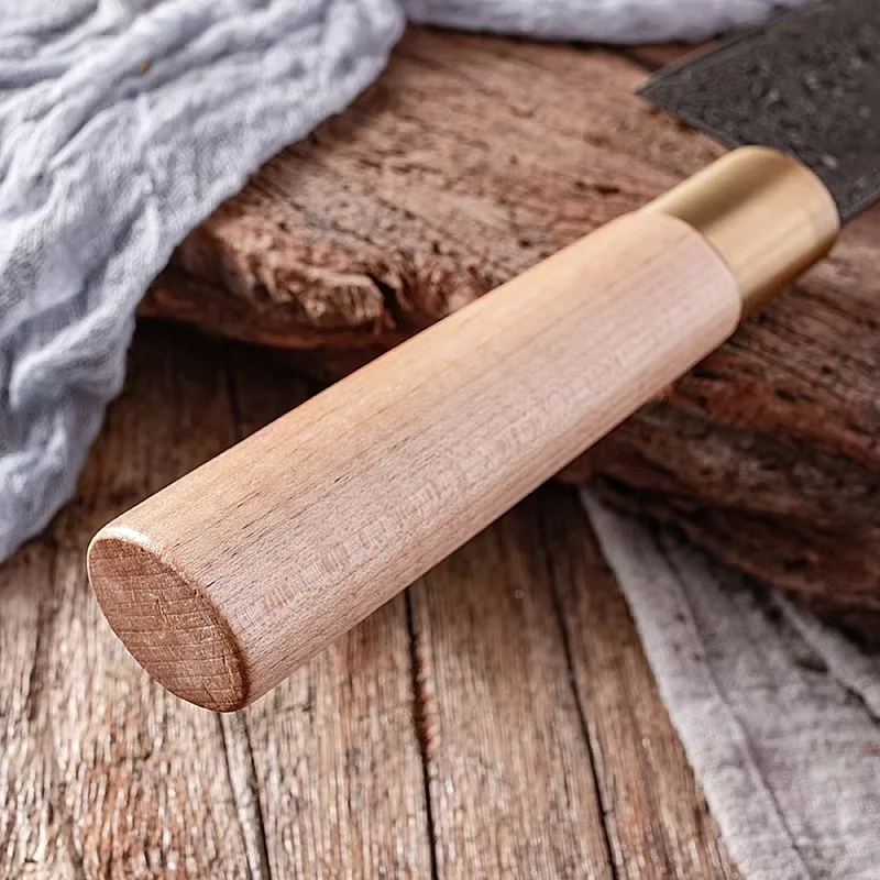 Coltelli da cucina professionali in acciaio di Damasco Set 1-5 pezzi Coltello da chef Coltello per affettare la carne Lama nera Coltello per verdure Strumenti di cottura