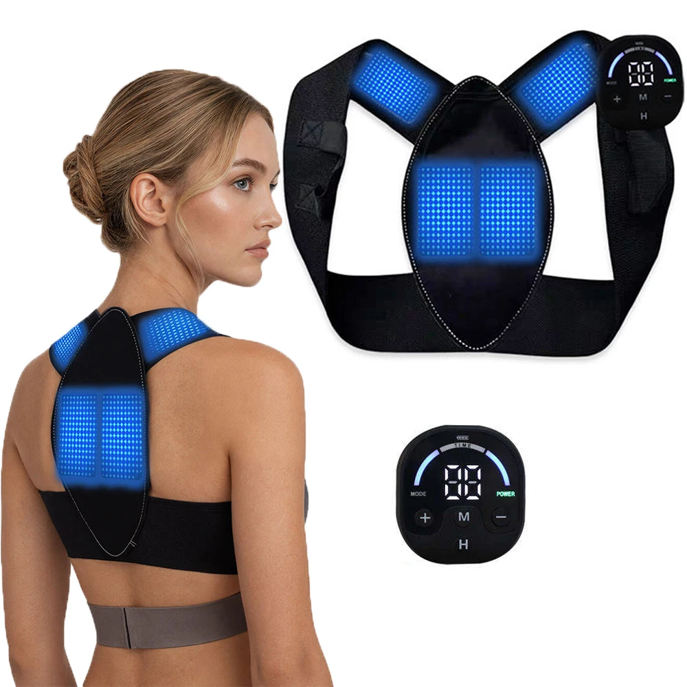 

EMS Posture Corrector Belt Wearable Back Massager Muscle Relax Hunchback Correction Lumbar Support PainRelief Shoulder Alignment