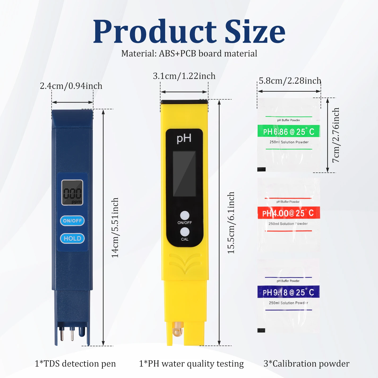 Digital pH Water Test Pen HD Backlit Display Water Quality Detection Pen Rapid Response TDS Testing Tool for Home Outdoor Pool