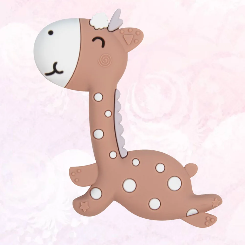 

Baby Infant Teething Giraffe Shape Silicone Teether Toddler Chew Easy Grip For Newborns 0-6 6-12 Months Kids