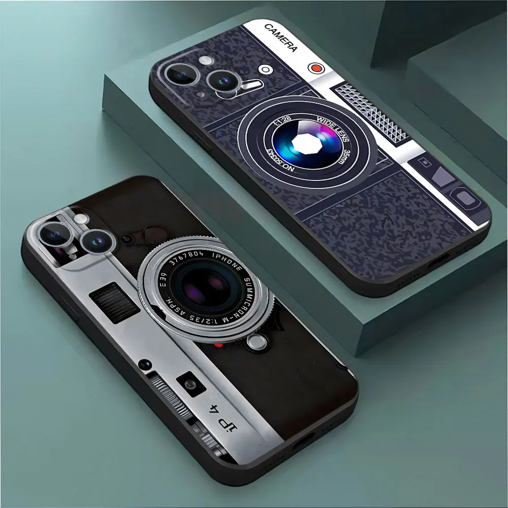 Black Soft Case for Samsung Galaxy Note 10 Plus S8 Plus S10 S9 Note 9 8 Note 20 Ultra S9 Plus S10 4G Bag Retre Camera Cover