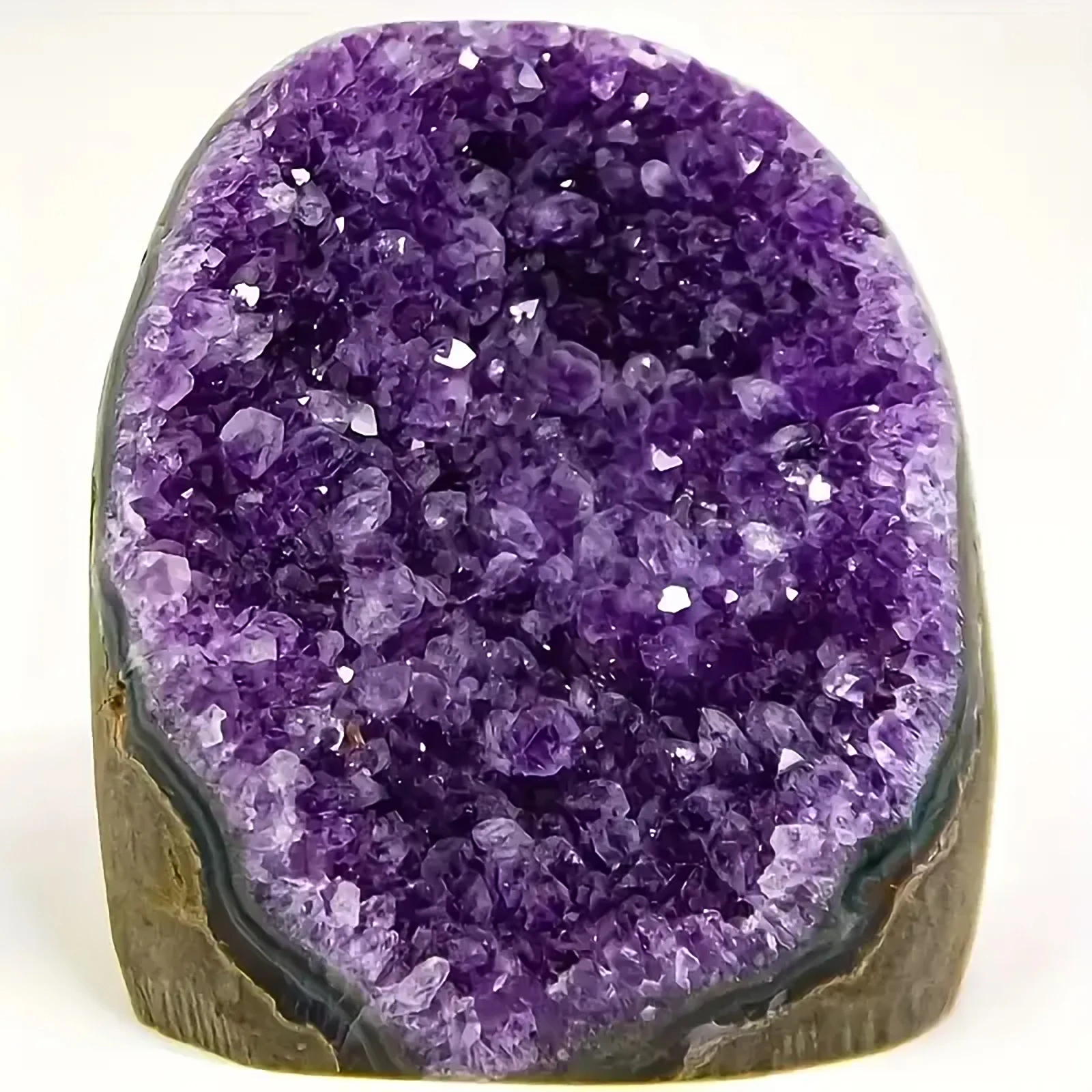Natürlicher Amethyst-Kristall, Cluster, Heilkristall, Präsentationsstück, lila Kristallgitter, therapeutische Kristalldekoration – Detail 2