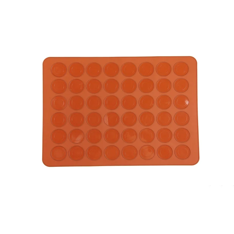 Cake Mould 48-hole Macron Silica Gel Cake Mould Anti-slip Anti-scald Multi-function Chocolate Color Baking Mat dh2145