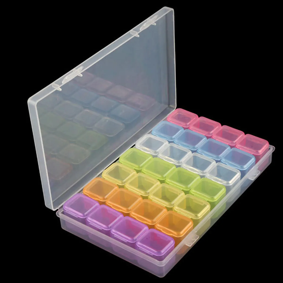 1 st 28/32/48/56/64 Slots Plastic Opbergdoos, DIY Diamant Schilderen Kralen Bedels Sieraden Accessoires Organizer Box