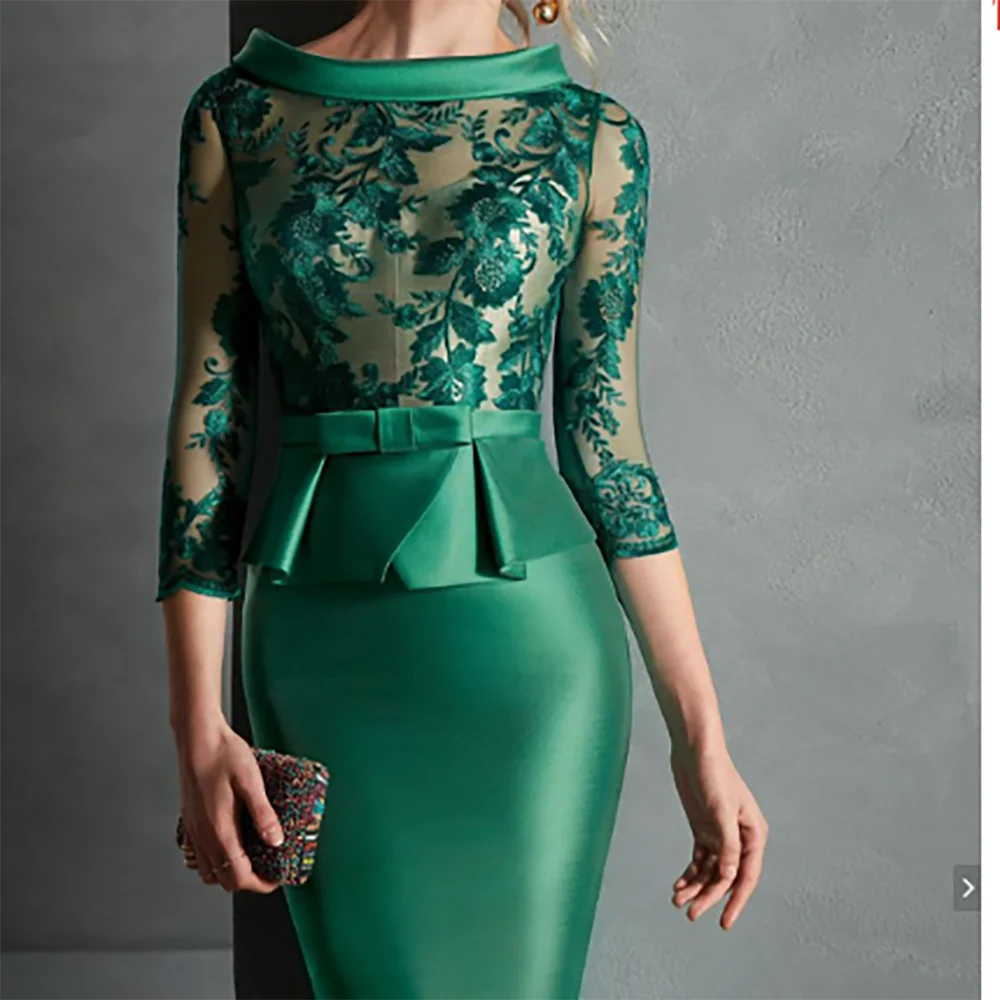

Classic Off Shoulder Appliquins Lace Straight Mother Of Bride Wedding Dresses Bridal Gowns Customized