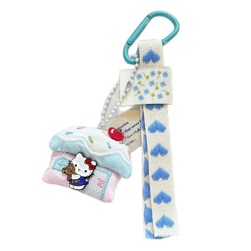 Sanrio – porte-clés en peluche Hello Kitty, pendentif, sac à dos quotidien, décoration de mode personnalisée, cadeau de Festival pour enfants
