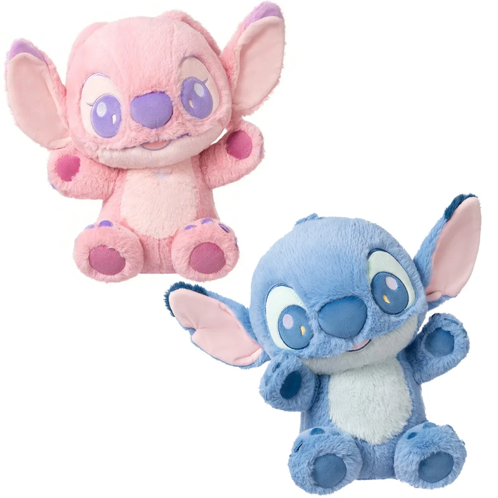 MINISO Disney Stitch&Angel Dolls Cute Cartoon Plush Pillow Children's Sleep Companion Bedroom Decoration Plush Children's Toys