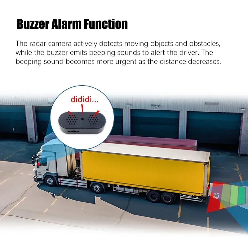 MCY  Radar 1080P AHD Night Vision IP67 Waterproof Recreation Vehicle Back Up Rearview Camera Truck Reversing Aid