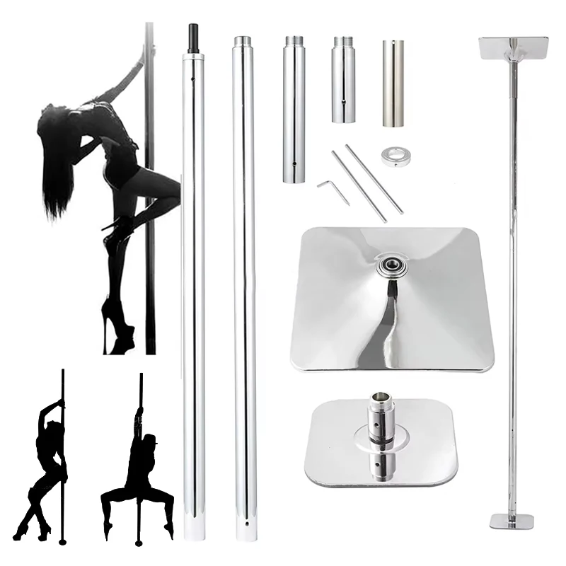

2024 New 45mm Portable 360 Spin Dance Training Pole Portable Fitness Dance Sport Exercise Pole Kit Static Dancing Pole