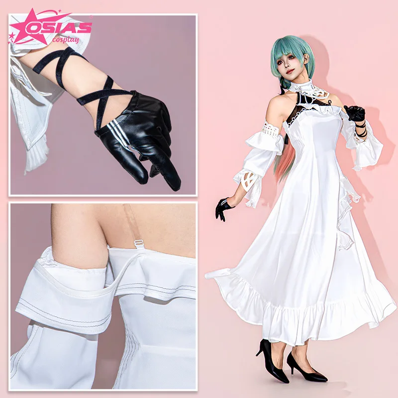 Conjunto de fantasia de cosplay OSIAS Phrolova peruca Phrolova sapatos
