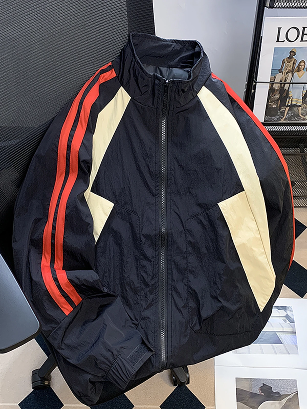 

Mens Jacket Man Y2K Coats Genuine Bomber Fishing Steel Aviation Mesh Winter Black Authentic Aquatic Metal Flight Breathable Cool