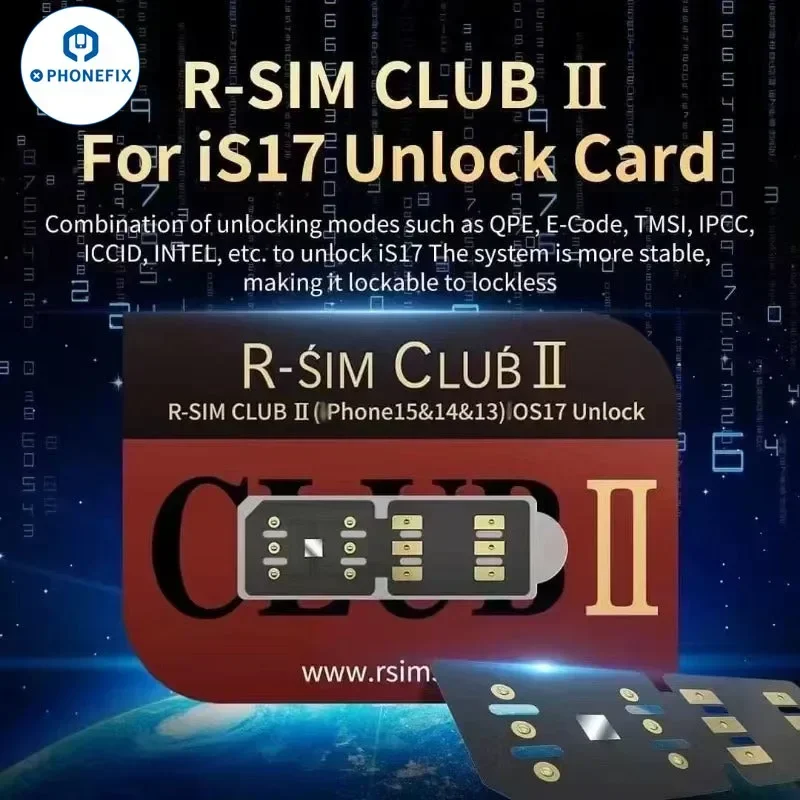 Newly NR-SIM CLUB 2 RSIM Dual-chip CPU eSim TMSI iPCC ICCID For IOS 17 iPhone SE 13 14 15 PRO MAX Unlocking Card Sticker