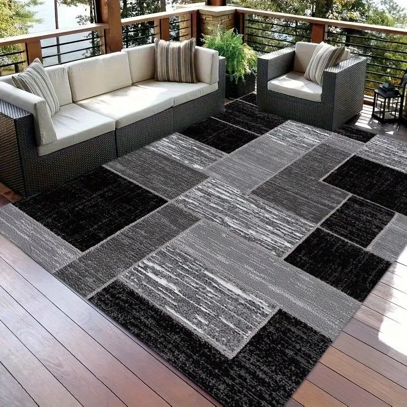 Waterproof Non Slip Rectangle Carpet Stain Resistant Soft Rug For High Traffic Outdoor Entryway Use