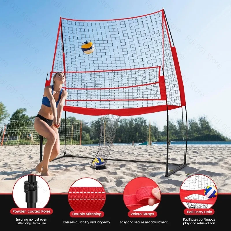 Portable Volleyball Practice Net Single Training Net Adjustable Height Multi-functional Volleyball Practice net