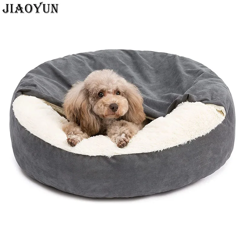 

Semi-closed Dog Kennel Small and Medium Pet Sleeping Pad Kitten Puppy Winter Warm Litter Mat Plush Dirty Resistant Pet Kennel