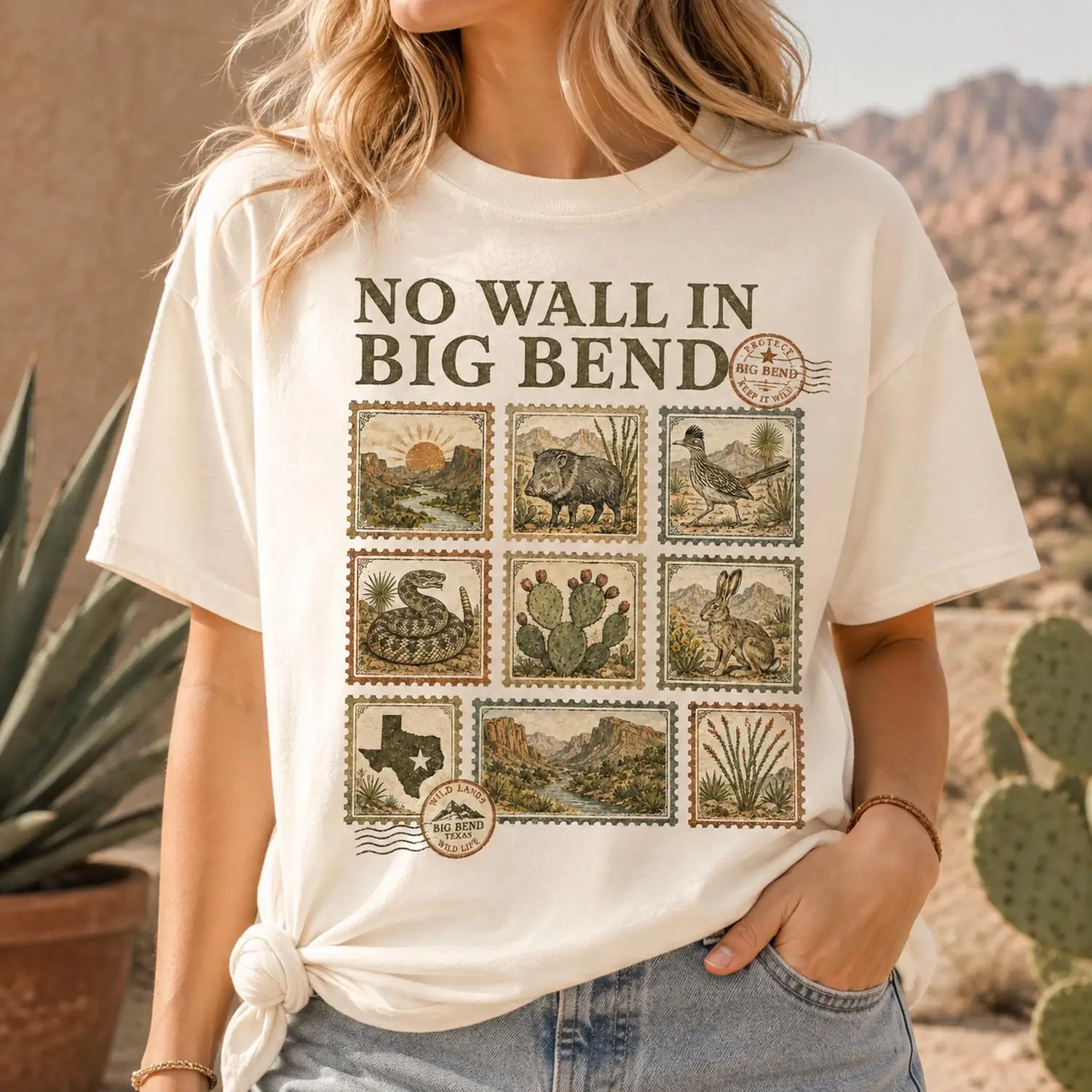 No Wall In Big Bend T-Shirt, Protect Public Lands Tee