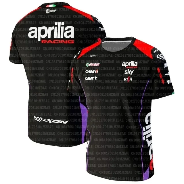 Aprilia Racing Team 2024 Newest Moto GP Outdoor Sports Short Sleeve Jersey Adult Kids Motorcycle Style 3D Print Breathable Tees