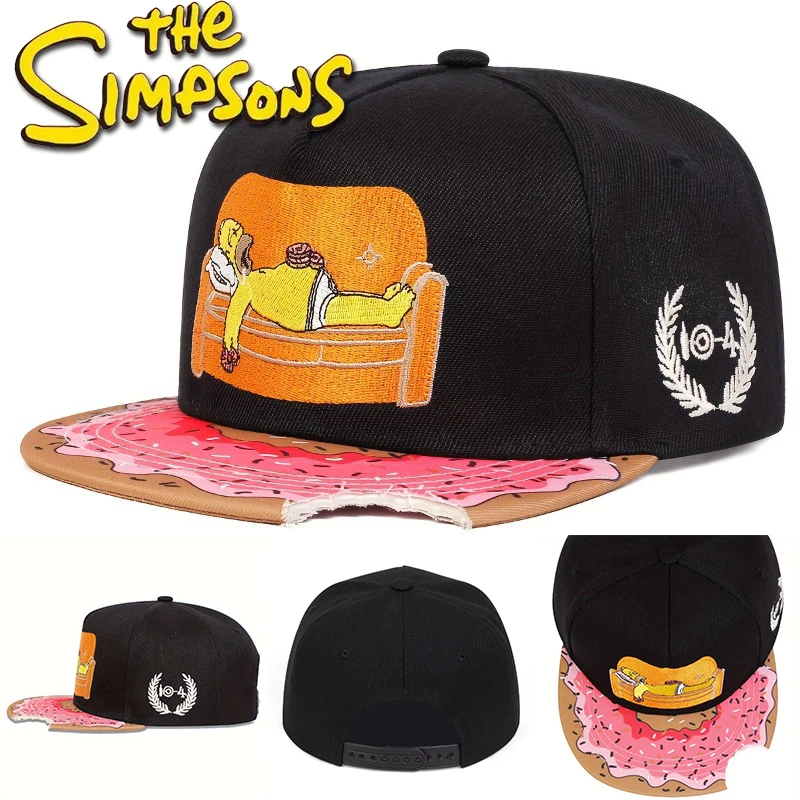 New The Simpsons Baseball Cap Fashion Creative Men\'s Women\'s Outdoor Sports Sunscreen Duck Tongue Cap Street Trend Hip-hop Hat