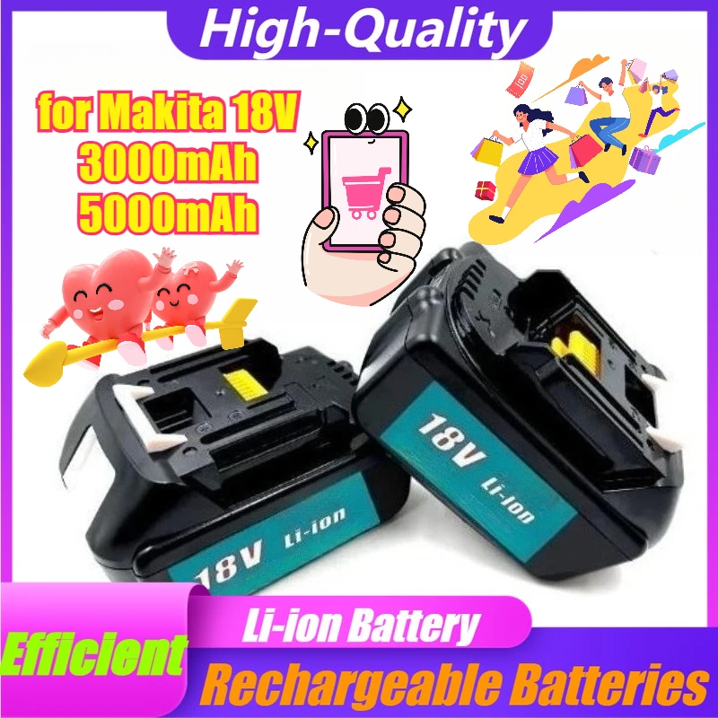 

3000mAh 5000mAh for Makita 18V Power Tool Batteries BL1840 BL1830 Lithium-ion Batteries for Electric Drills and Angle Grinders