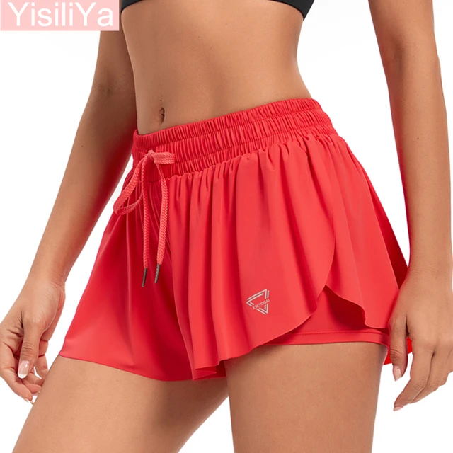 Cheerleading Group Skirt Women Flowy Shorts Running Yoga Workout Gym Athletic Hiking Shorts Leggings Flexibility Push Up Cute AliExpress