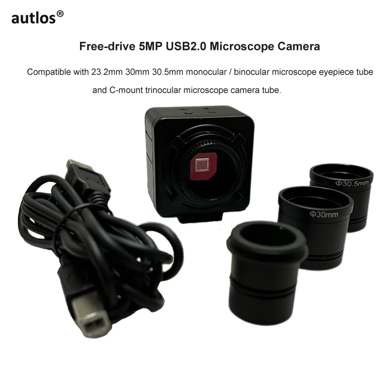 Cámara de microscopio Trinocular Binocular Monocular USB CMOS de 5MP cámara Industrial HD ocular Digital para microscopio
