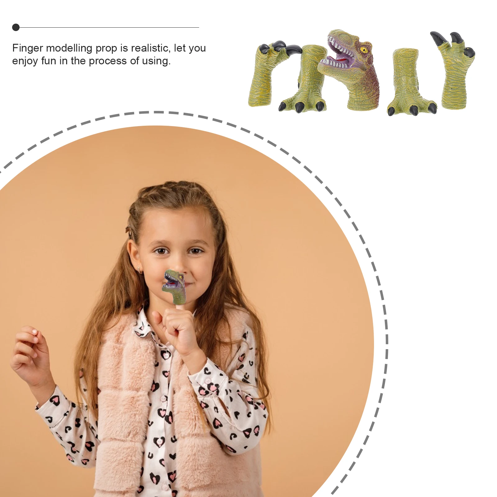 ชุดหุ่นมือไดโนเสาร์ 1 ชุด ถุงมือกรงเล็บสมจริง ของเล่นสวมบทบาท ของเล่นแสดงโชว์สำหรับเด็ก ของเล่นปาร์ตี้
